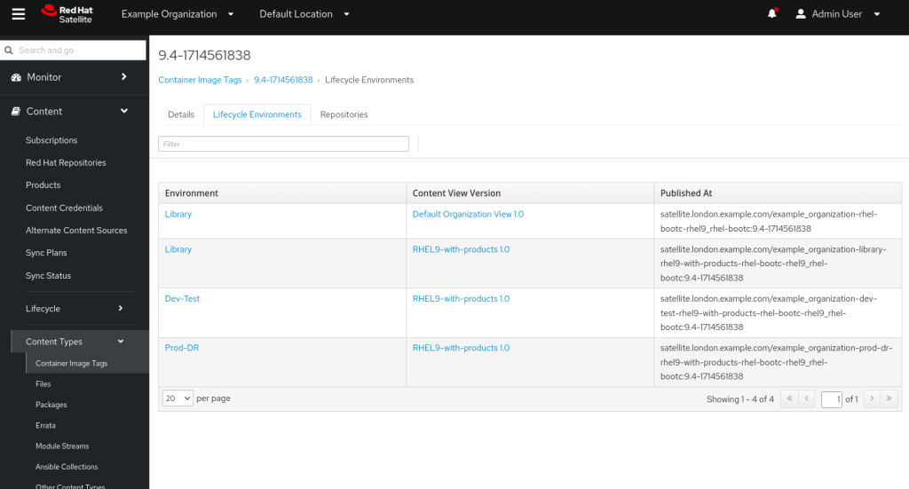 Container Lifecycle environments