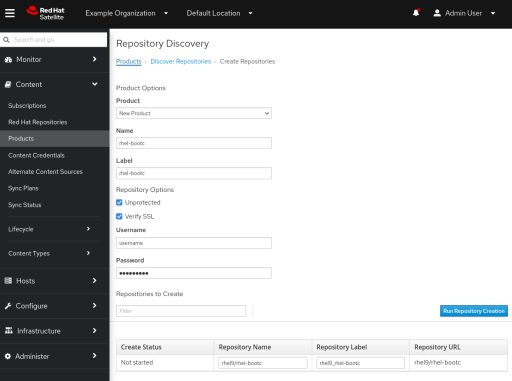 Creation of RHEL9 bootc container repository